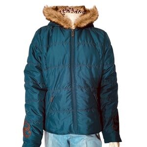 Ariat Jacket Fur Lined Hood, Puffer Jacket, Western Jacket XL Woman